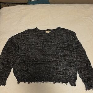 Gilded Intent Chic Black Knit Sweater